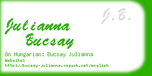 julianna bucsay business card